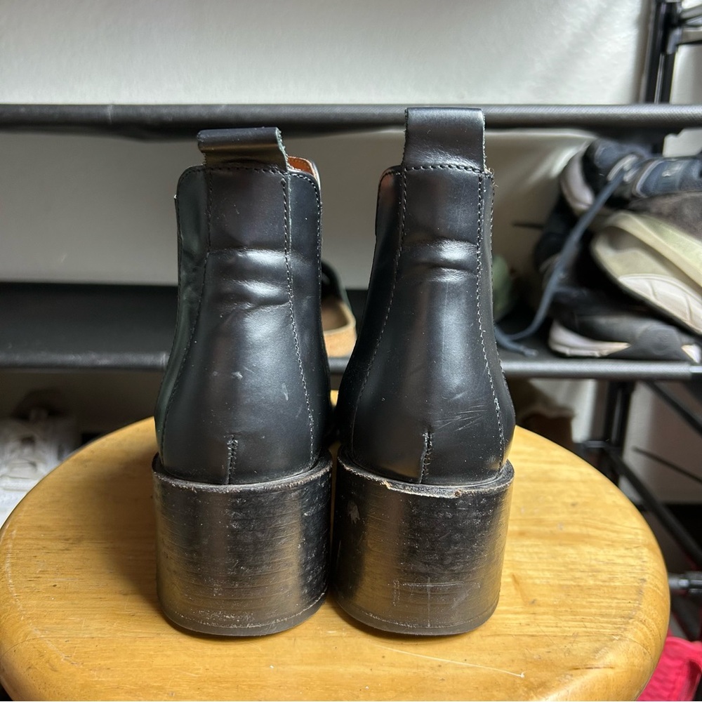 Everlane The Heels Black Leather Pointed Ankle Boots View 4